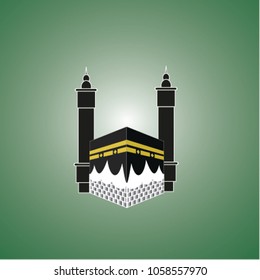Islamic vector design kaaba in Mecca icon for Hajj and Ramadan or Eid. Vector illustration.