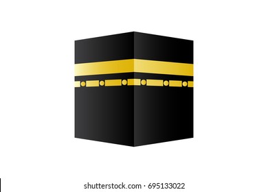 Islamic vector design kaaba in Mecca icon for Hajj and Ramadan or Eid. Vector illustration.