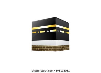 Islamic vector design kaaba in Mecca icon for Hajj and Ramadan or Eid. Vector illustration.