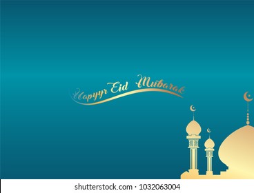 Islamic vector design Ramadan kareem greeting card template with arabic pattern - Translation of text : Eid Mubarak - Blessed festival.elegant Greeting card template islamic vector design for muslim