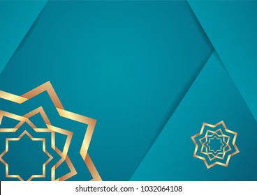 Islamic vector design Ramadan kareem greeting card template with arabic pattern - Translation of text : Eid Mubarak - Blessed festival.elegant Greeting card template islamic vector design for muslim