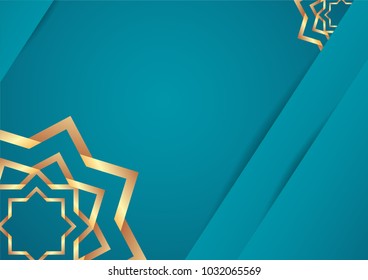 Islamic vector design Ramadan kareem greeting card template with arabic pattern - Translation of text : Eid Mubarak - Blessed festival.elegant Greeting card template islamic vector design for muslim
