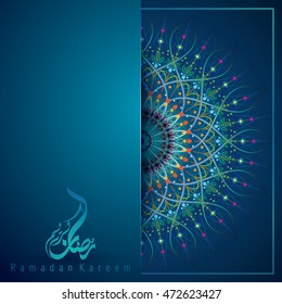 Islamic vector design Ramadan Kareem banner background template