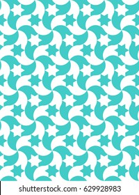 Islamic vector geometric ornaments based on traditional arabic art. Oriental seamless pattern. Muslim mosaic. Turkish, Arabian tile on a white background. Mosque decoration element.