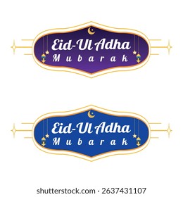 Islamic Vector with Golden Mosque, Crescent Moon, and Arabic Patterns for Ramadan Eid