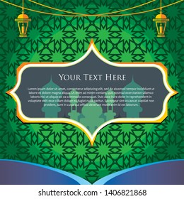 islamic vector greeting card template