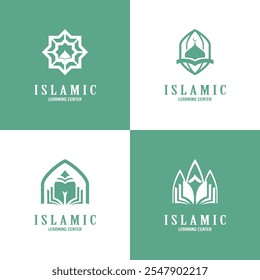 ícone de vetor islâmico design de mesquita de logotipo islâmico 