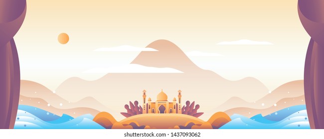 Islamic Vector Illustration for background and banner.