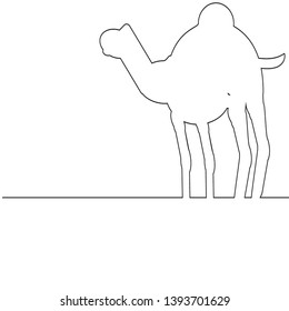 Islamic vector illustration background greeting with arabian and camel for Ramadan Kareem