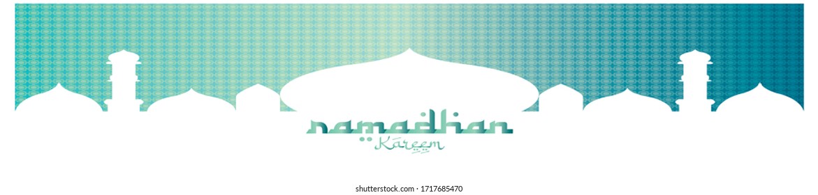 Islamic vector illustration of a mosque shape. Ramadan festive season concept.