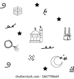 vector islámico sobre el fondo blanco