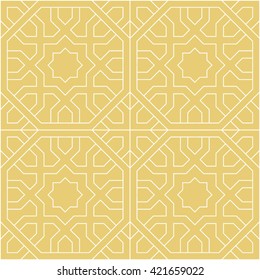 Islamic Vector Seamless Pattern Stock Vector (Royalty Free) 421659022