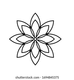 Islamic vintage floral pattern line vector
