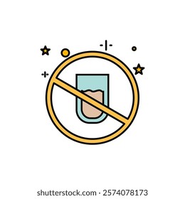 islamic warning ramadan icon no drink in fast