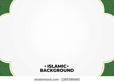 Islamic white and gold color background design