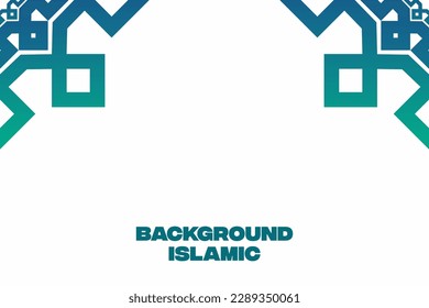 Islamic white and gold color background design