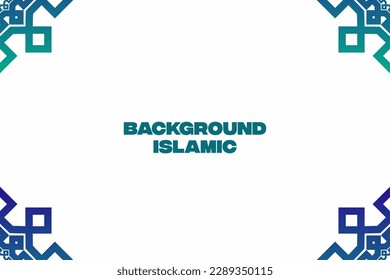 Islamic white and gold color background design