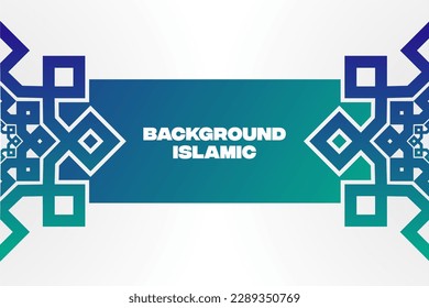 Islamic white and gold color background design