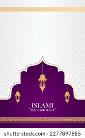 Islamic white and gold color instagram feed graphic design