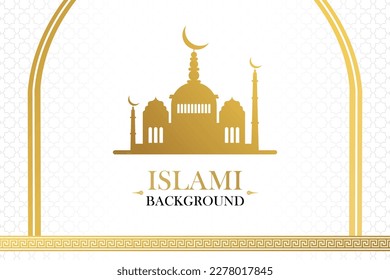 Islamic white and gold color instagram feed graphic design
