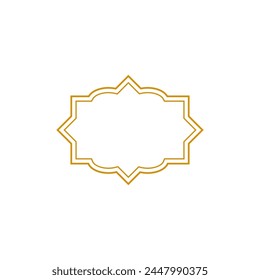 Islamic window and arch frame border