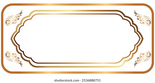 Ventana islámica o arco de puerta. Ramadán kareem delinea la frontera. Ilustración vectorial de marco árabe.