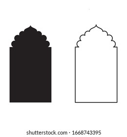 islamic window icon Vector Illustration design Logo template