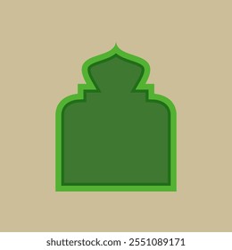 Islamic Window Shape Element. Eighth Style Arabic Window Shape. Editable Vector