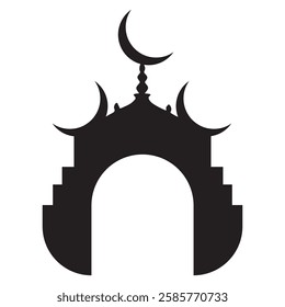 islamic window shape silhouttes vector shape