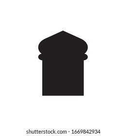 Islamic windows and door icon symbol. Silhouette of Islamic Bagde. Arabic windows and door icon. vector illustration