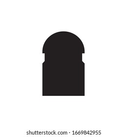 Islamic windows and door icon symbol. Silhouette of Islamic Bagde. Arabic windows and door icon. vector illustration
