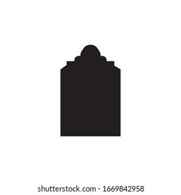 Islamic windows and door icon symbol. Silhouette of Islamic Bagde. Arabic windows and door icon. vector illustration