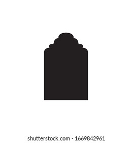 Islamic windows and door icon symbol. Silhouette of Islamic Bagde. Arabic windows and door icon. vector illustration