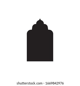 Symbol für islamische Fenster und Türen. Vektorillustration