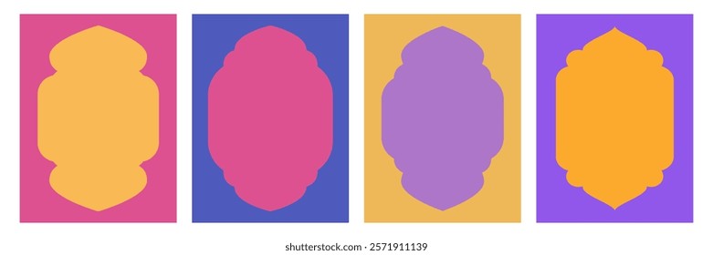 Islamic windows set color style