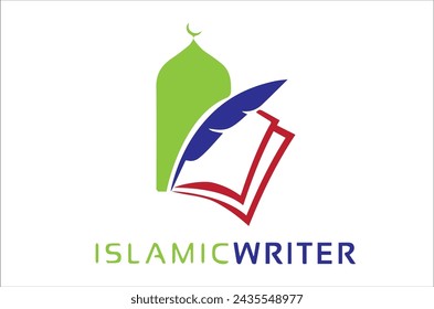 Islamic Writer logo design template eps file