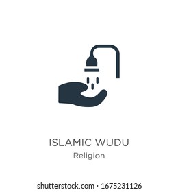 Islamic wudu icon vector. Trendy flat islamic wudu icon from religion collection isolated on white background. Vector illustration can be used for web and mobile graphic design, logo, eps10