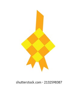 islamic yellow flat icon isolated