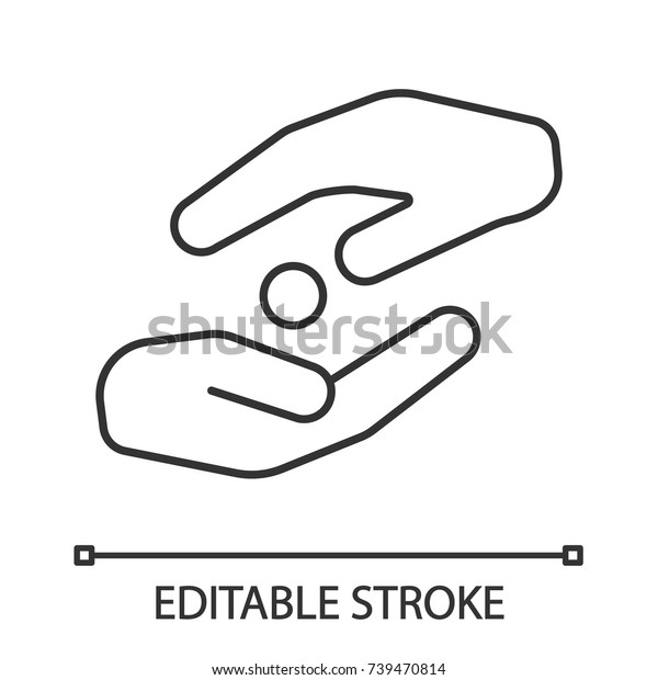 Islamic Zakat Linear Icon Thin Line Stock Vector (Royalty Free) 739470814