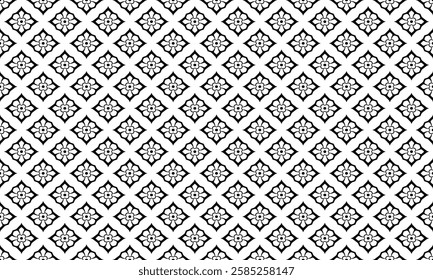  Islamic-Inspired Geometric Tile Pattern with Repeating Floral Elements