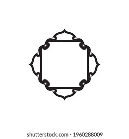 Plantilla vectorial de diseño del logotipo de fondo del borde del islamismo