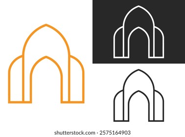 islamik  decoration gate  vector illustration