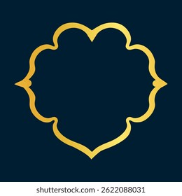 Islamism Kunst Golden Ramadan Graphic Elements Golden Frame Decorative Border Free High-Quality PNG and EPS Files