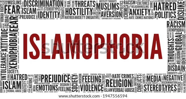 Islamophobia vector illustration word cloud\
isolated on a white\
background.