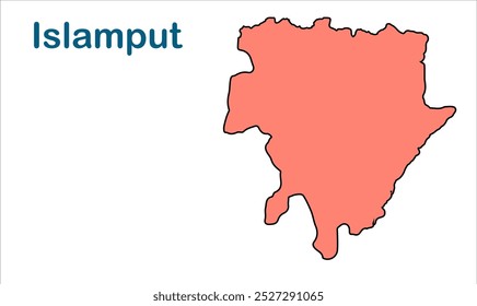 Mapa da subdivisão de Islamput, Distrito de Nalanda, Estado de Bihar, República da Índia, Governo de Bihar, território indiano, Índia Oriental, política, aldeia, turismo