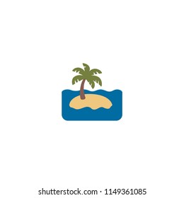 Islan vector icon with palm