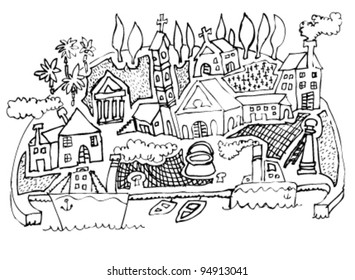 Sketch Nice Garden Coloring Book Stock Illustration 127148696 ...