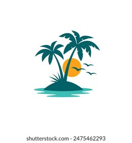 island abstract logo modern style