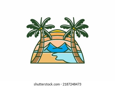 island bay illustration badge design