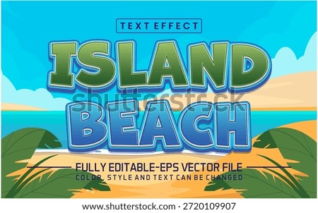 Island beach font Text effect editable